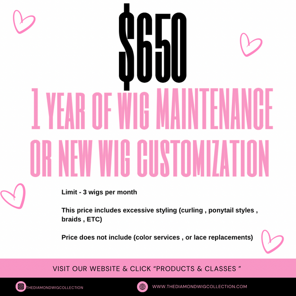 1 year wig maintenance subscription