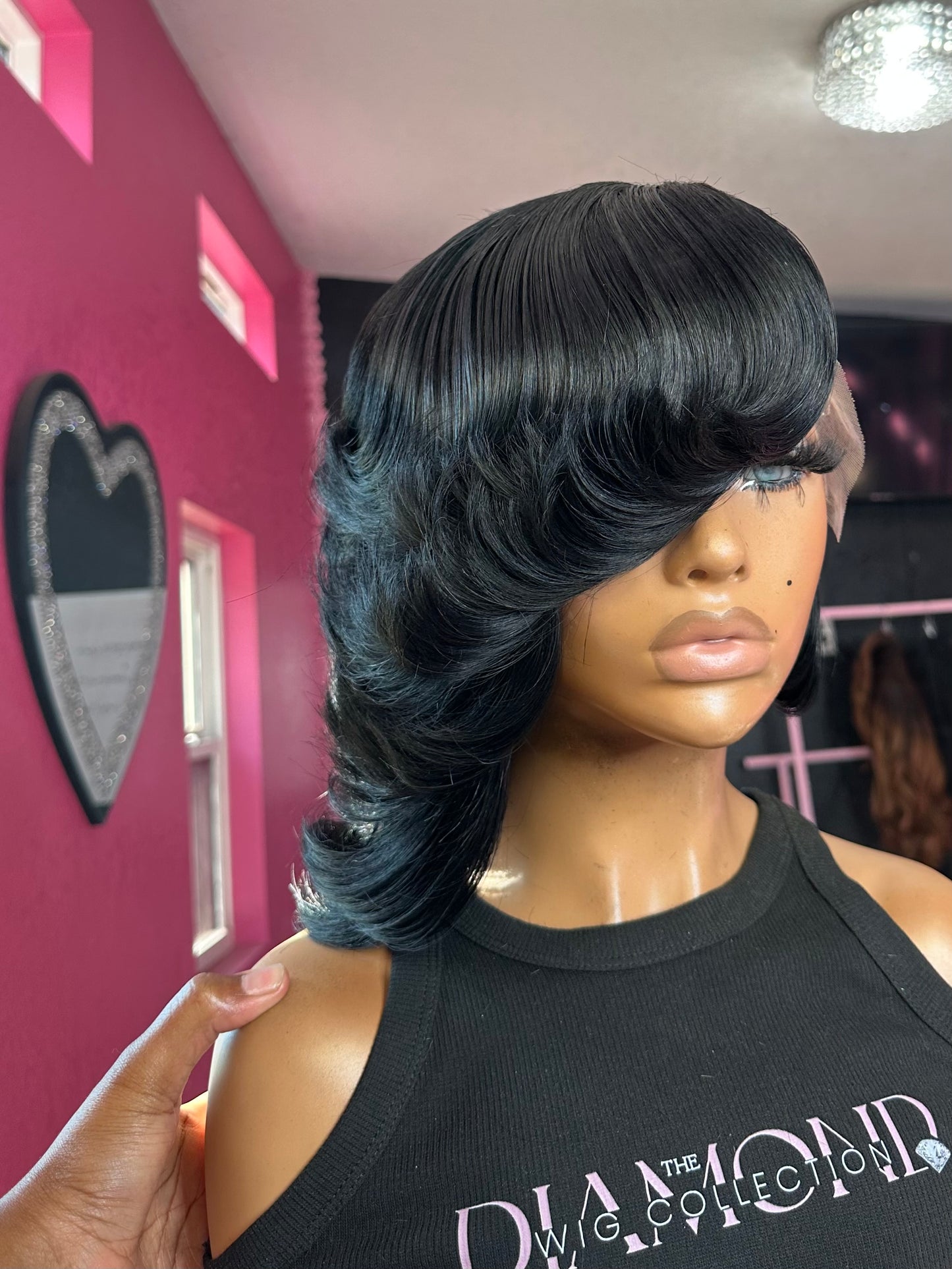 Monica ( JET BLACK ) pronto bob , takes 14-21 business days to make and ship