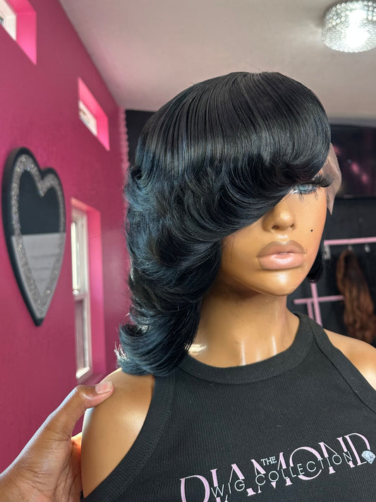 Monica ( JET BLACK ) pronto bob , takes 14-21 business days to make and ship